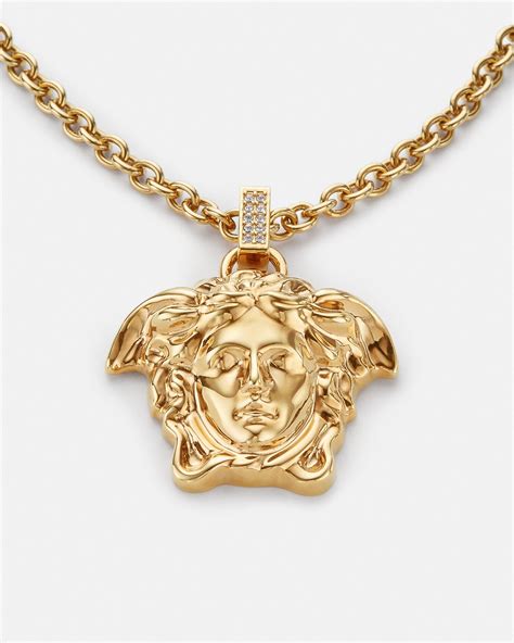 collana versace oro bianco|Collana La Medusa Greca con cristalli Oro,Bianco .